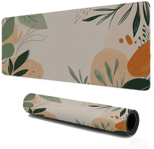 Alfombrilla Ratón Gaming Grande XXL 1000x600, Mejora la Velocidad y la Precisión, Verde sencillo Mouse Pad Antideslizante, Alfombrillas Raton de Oficina y Casa, Accesorio Gaming para Ratón Teclado 320
