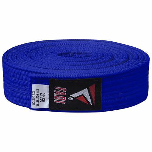 Fadi Sports Martial Arts Karate Belt – Durable Cotton-Polyester Blend, Multi-Stitched Belt for Karate, Taekwondo, Judo & Martial Arts Training and Grading for Adults & Kids | Reinforced Stitching, Strong Knot Retention, Dojo-Grade Quality, Traditional Colours, Fade-Resistant Material