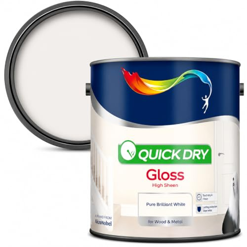 AXpower Inspirational Technology Empowering People Quick Dry Gloss Paint 2.5L – White, High Shine Finish, Interior & Exterior Wood and Metal, Easy Application, Durable Long Lasting Gloss