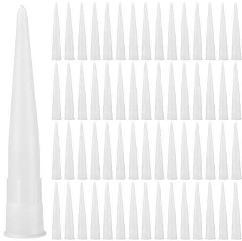 60 Beccuccio Silicone, Ugelli In Silicone, Cartuccia Ugelli In Silicone Per Sigillante Adesivo e Pistola Per Silicone