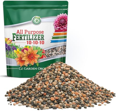 10-10-10 All Purpose Fertilizer - Made in USA - Micronutrients Plant Food for Indoor/Outdoor Plants, Flower Gardens, Fruit & Vegetable Gardens, Trees & Lawns! (All Purpose Fertilizer 8LB)