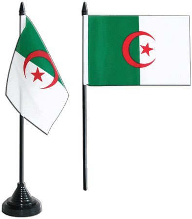 Digni® Drapeau de Table Algerie, Mini Drapeau - 10 x 15 cm