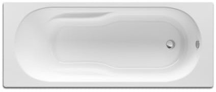 ROCA Baignoire rectangulaire POLO 170x75cm avec dossier, accoudoirs, poignées sculptées, à poser, pieds clipsables blanche