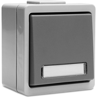 System 9365 Universalschalter mit Beschriftung Grau von Presto Vedder (93656B)