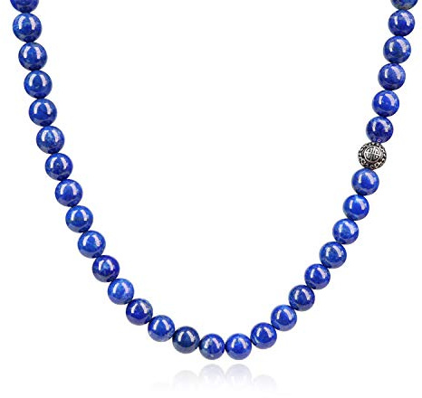 COAI asiatisk välsignelse sten pärlhalsband för män kvinnor, Sten, Lapis lazuli