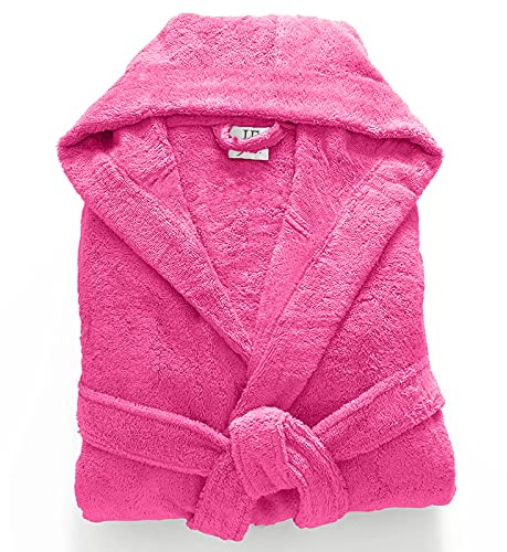 Jasmin Elinor Mens Ladies Unisex Egyptian Cotton Terry Towelling Shawl Collar And Hooded Bathrobe