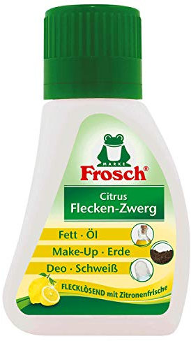 75ml Frosch Citrus Flecken-Zwerg Flecklösend mit Zitronenfrische gegen Fett, Make-Up, Erde, Öl, Deo, 1er Pack (1x 75ml)
