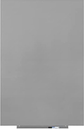 Rocada | Whiteboard Magnetisch Rahmenlos | Magnettafel Wandmagnettafel | PE - Beschichtet | Mit Stiftablage und trocken Abwischbar | 100 x 150 cm - Grau