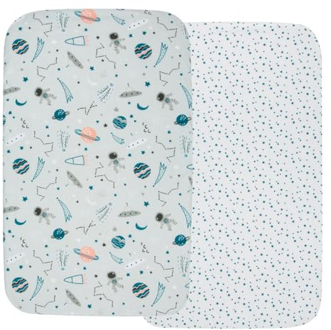 FlyIdeas 2-teiliges Spannbettlaken-Set für Babybett 140x70 cm – 100% Baumwolle, Weich & Hypoallergen – Perfekte Passform für Kinderbett & Reisebett