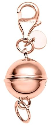 SHOP LC Magnetschmuck Verlängerungskette und Verschluss Magnetische Karabinerverschluss-Kettenverlängerung aus 925er Silber für Armband-Halsketten-Schmuckherstellung in Roségold und Vergoldung