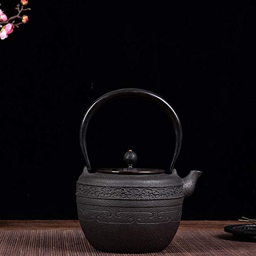 Cast Iron Kettle Teapot Tetsubin Tea Kettle Japanese Craftsmanship Old Iron Kettle Teapot Kettle Kungfu Tea Set (Color : B, Size : 1200ML)