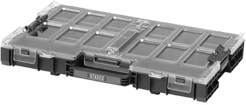STROXX® Sortimentskasten |531x379x77mm| Sortierbox | Werkzeugkasten | Schraubenbox | Sortimentskiste | Kleinteilemagazin | Organisationsbox (Größe L: 531 x 379 x 77mm)