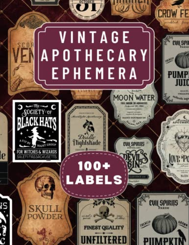 Apothecary Ephemera: Vintage Style Potion Labels, Halloween Labels, Bottle Labels for Junk Journals, Scrapbooking