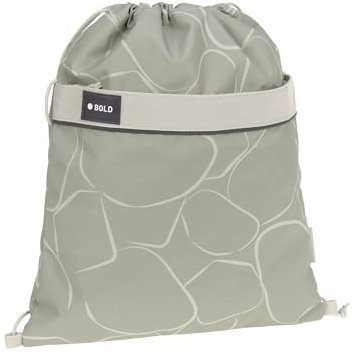 Bold Lässig Kinder Turnbeutel Sportbeutel mit Rucksackfunktion/School String Bag Bold Curve sage