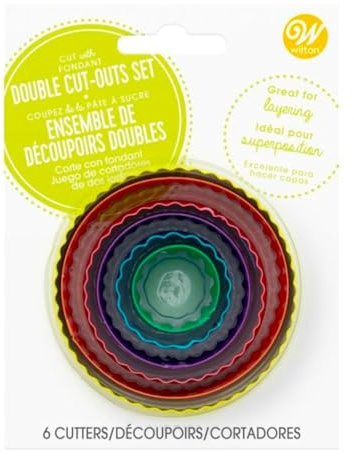 Wilton Double-Sided Round Cutters Set of 6: Metal Cookie and Fondant Cutters for Baking and DIY - Set of 6