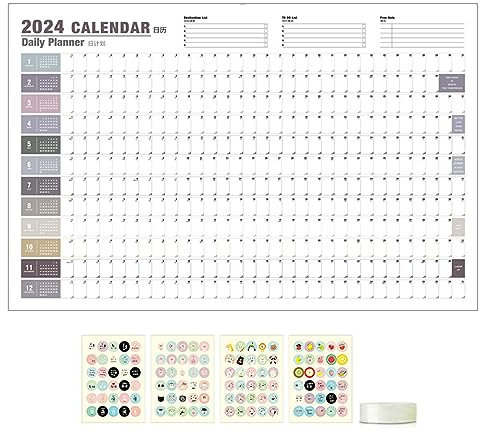 Wandkalender 2024 Wandkalender Groß Jahresplaner 12 Monate Horizontaler Kalender Januar Bis Dezember Für Einfache Planung Monatsplaner 2024 Monatskalender 2024 Wandkalender 2024 Jahresplaner