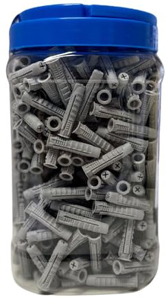 BATIFIX Universal 4-Fach Spreizdübel Nylon Universaldübel Allzweckdübel Befestigung in Beton, Ziegel, Stein, Gipskarton, Hohlziegel, Hohlblocksteine (10x50-300 Stück)
