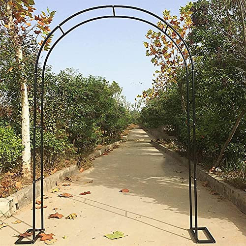 QGBOXDSV Rosenbogen, Garten-Torbogen Aus Metall, Pergola Rankhilfe Verzinkt Rost, Laubengang Rankgestell Mit Sockel Für Verschiedene Kletterpflanzen, Einfache Montage, 6 Größen,140x230x40CM