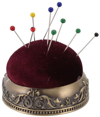 Vintage-Nadelkissen, Weiche, Elastische Metallbasis, Halbe Kugelform, Retro-Nadelkissen, Nadelkissen, Nadelmatte, Nähnadel-Einsatzetui, Nähnadelkissen Zum Stricken, (Grüne