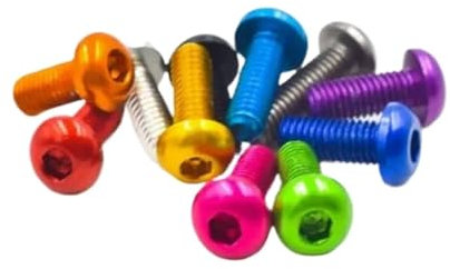 10 stücke Aluminium Linsenkopfschraube M3 M4 M5 M6 * 5/6/8/10/12/16/20 Bunte Aluminium Innensechskantschraube(Purple,M5X10)