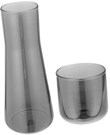 Hoement Cooling Kettle Glass Water Bottle Beverage Holder Cold Water Jug for Home Office Use