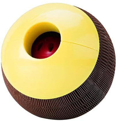 Balle À L' À Chat - Balle À L' À Chat Naturelle, Balle À L' À Chat | Jouets À Mâcher en Jouet De Nid d'abeille pour Chats D'intérieur, Cloche Intégrée, Balle À Gratte