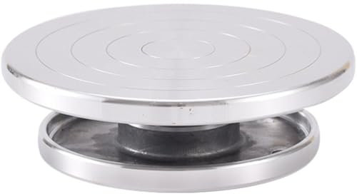 Ymxygz 6 Inch Rotating Cake Turntable, Aluminium Alloy Revolving Cake Stand Pottery Decorating Wheel for Cake, Cupcake Decorating Supplies