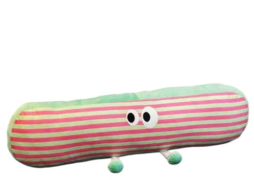 FmtwPhn Almohada para el cuerpo, almohada larga de 90 cm, a rayas, cojín lumbar, almohadas largas para , almohada decorativa cómoda para dormitorio