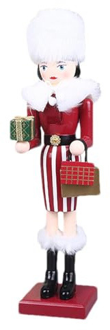 Tewzafiya Cascanueces Figuras de Navidad de madera | Figura de madera de cascanueces de Navidad | Figuras de Cascanueces de Madera | Muñeca Cascanueces | Decoración de mesa de Navidad | Decoración