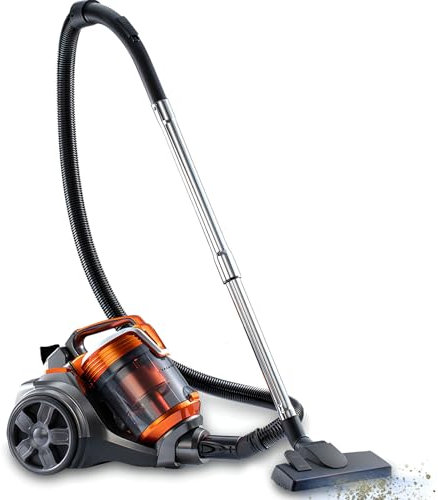 HSSMEUR Bagless Cylinder Vacuum Cleaner,3600W Carpet Cleaner and 3.5L Hard Floor Cleaner,Lightweight and Low Noise,HEPA Filter for Home Use