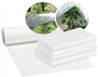 F & R Gartenvlies zur Abdeckung von Gemüsebeeten 17 g/m² I Gartenvlies wasserdurchlässig I Pflanzenvlies I Frostschutz Pflanzen Winter I Vlies Frostschutz I Pflanzenschutzfolie I 3,2m x 20m