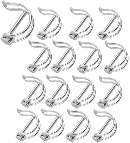 Pipe Folding Cotter Pins, Pack of 16, 4.5 x 36 mm Locking Pin, with Snap Closure, Galvanised Cotter Pins, Safety Bolts, for Farm, Lawn, Garden