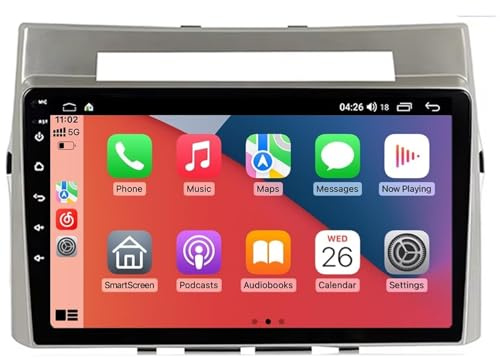 DPBXQ 9 Android 12 2 Din Autoradio Bluetooth Main Libre avec pour Verso 2004-2009 Poste Radio Voiture Soutient USB FM AM Carplay HD Multi-Touch Écran,K3 4 Core WiFi 2G+32G