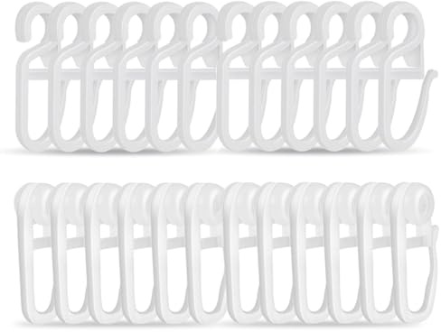 ZENQARI 50 Sets Ganci per Tende Ideale per Sospensione di Tendaggi Include 50 Ganci e 50 Chiusure