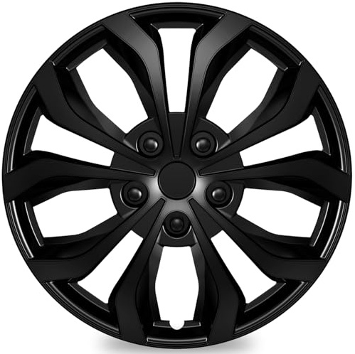 TangMiGe Lot de 4 enjoliveurs universels pour roues de 16 et 16 (noir, 16)