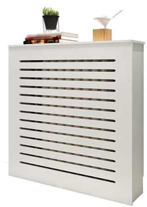 PJWDMWA Radiateur Soufflant Décoratifs for la Maison, Grille à Persiennes Blanches, Radiateur à Vapeur for Salon/Chambre/Cuisine(60 * 70 * 15cm/24 * 27 * 6in)