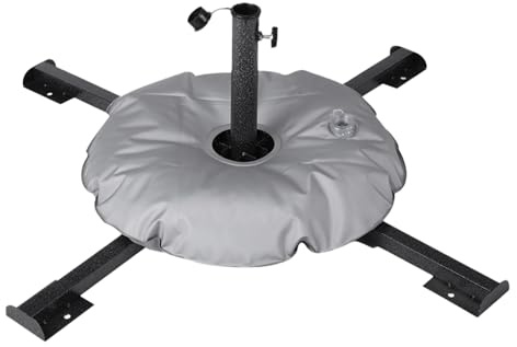 Liakyunf Base per Ombrellone | Robusto Supporto Pieghevole e Portatile,capacità 10 kg Supporto Esterno con Sacca Riempibile d'Acqua - per Giardino Spiaggia Piscina E Sabbia