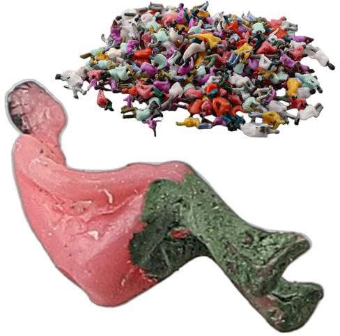 Homeponnew Sitzende Modellfiguren für Modelleisenbahnen, Maßstab 1:100, Kunststoff, sitzende Passagiere, 200 Stück, mehrfarbig