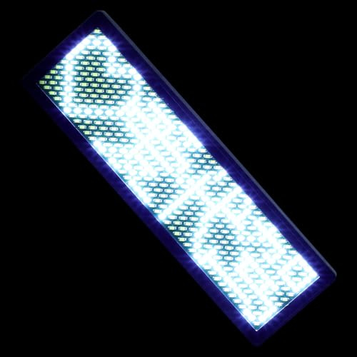 VALICLUD LED Namensschild Wiederaufladbar mit Klarem LED Display Programmierbares Elektronisches Abzeichen für Bars und Clubs Tragbares LED Scroll Display Weiß