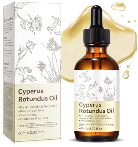 60ml Cyperus Rotundus Oil for Hair Removal - 100% Natural Hair Removal | Anti-Hair Growth Solution, Nourishing Treatment for Smooth & Sensitive Skin