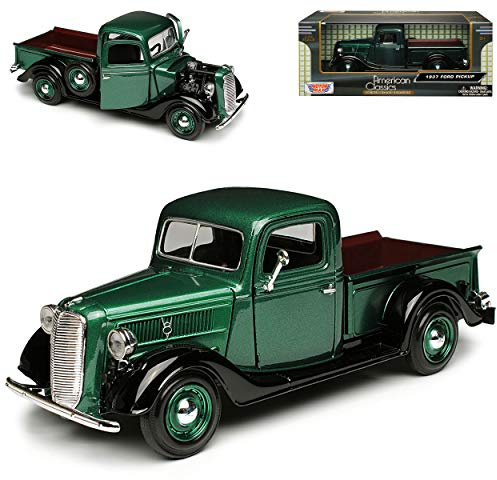 Motormax Ford Pick-up 1937 GrÜn Pritsche Oldtimer 1/24 Modell Auto