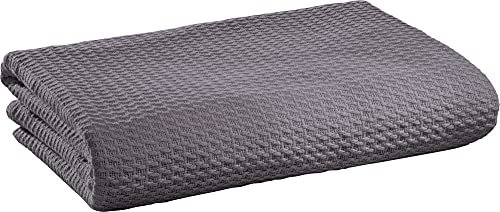 Erwin Müller Sommerdecke, Baumwolldecke grau Größe 150x200 cm - luftig-leicht, weiche Qualität, sehr angenehm - 100% Baumwolle