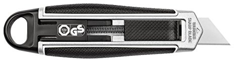 Wedo 78820 Safety Cutter (aus Metall auch für Linkshänder) schwarz/silber
