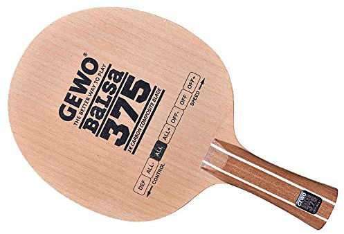 GEWO Balsa Carbon 375 Tischtennisholz – 3+2-lagig mit 1K-Carbon & Balsa – kontrolliert & vielseitig – ca. 75 g – Tempo 84, Kontrolle 99, Allround