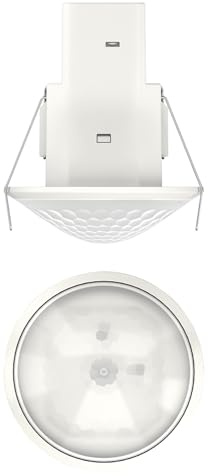 Theben 2080560 theRonda S360-100 DE WH I Rilevatore di presenza a infrarossi passivo per montaggio a soffitto I Campo di rilevamento rotondo 360°, Ø 8 m, (50 m²) I 1 canale luce I PIR.