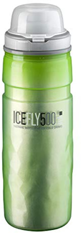 ECS ELITEGROUP Elite Thermoflasche Ice Fly in Grün 500 ml isolierte Fahrradflasche Sporttrinkflasche