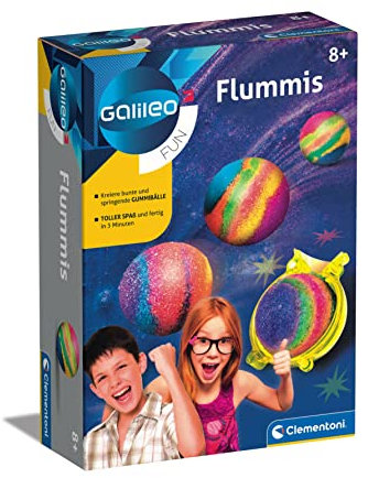Galileo Fun – Flummis, Spielzeug für Kinder ab 8 Jahren, Herstellen von hüpfenden Bällen & bunten Flummis, aufregendes Experimentierset für kleine Forscher von Clementoni 59118
