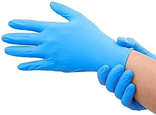 KLPROTECTION guanto in nitrile blu monouso 100 pezzi senza polvere 3.5 gr aql 1.5 (M)