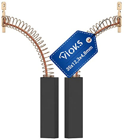 VIOKS 2x Motor Kohlebürsten für Waschmaschine Ersatz für 00154740 Motorkohlen Bosch - Kohle Stifte Kohlen 4,8mm AMP für Waschtrockner Bosch & Waschmaschine Waschmaschine Siemеns iq500 iq300 Serie 6