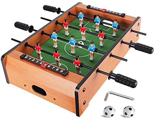 WIN.MAX Mini Foosball Table (Upgrade) 20-Inch Foosball Table Adult Size Top Football/Soccer Game Table for Kids Easy to Store